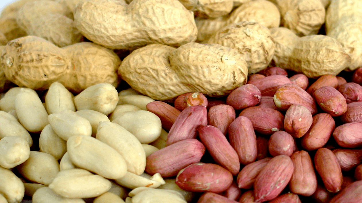 jordnötter och mandel för styrka