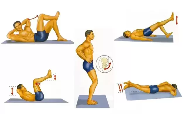 En uppsättning fysiska övningar för att öka styrkan hos män
