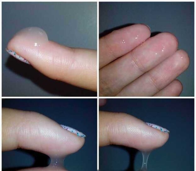 pre-seminala vätska av en man under upphetsning